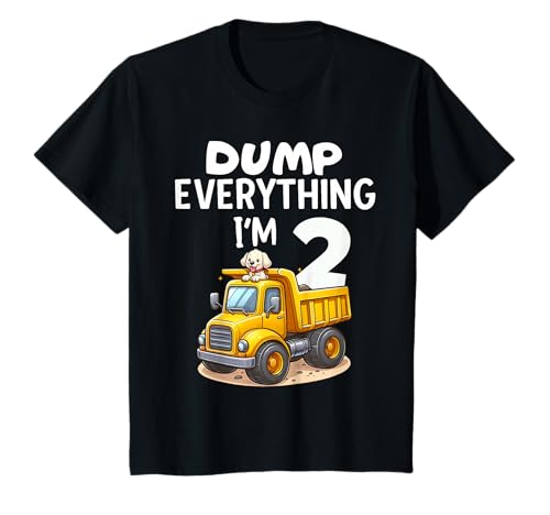 Kinder 2 Jahre 2. Geburtstag Bauwagen Hund Junge 2 Jahre alt T-Shirt Kinder 2 Jahre 2. Geburtstag Bauwagen Hund Junge 2 Jahre alt T-Shirt von Construction and Dog Lovers Birthday Party