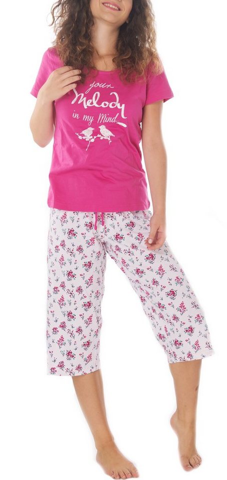 Consult-Tex Capri-Pyjama Damen Capri Pyjama Schlafanzug DF006cap (Spar Set) von Consult-Tex