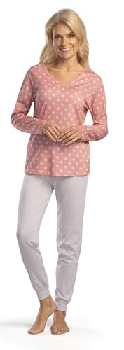 Consult-Tex Damen Langarm Baumwolle Pyjama Schlafanzug DW990 Grey 48/50 von Consult-Tex