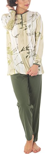 Consult-Tex Damen Langarm Pyjama Schlafanzug Baumwolle Knopfleiste DW528 48/50 von Consult-Tex