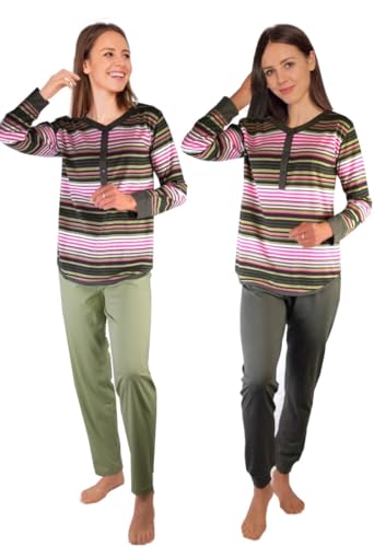 Consult-Tex Damen Langarm Pyjama Schlafanzug DW110 46/48 von Consult-Tex