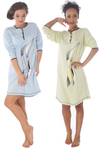 Consult-Tex Damen Nachthemd 2er Packung DW904dop (52/54) von Consult-Tex