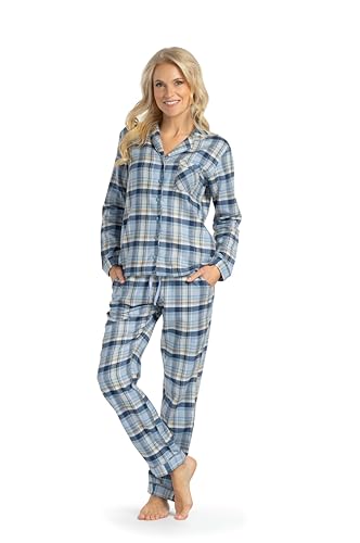 Consult-Tex DW130 Damen Pyjama Flanell Schlafanzug Größe 44/46 blau von Consult-Tex