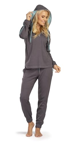 Consult-Tex Damen Pyjama Freizeitanzug Hausanzug Homewear Suit Jogginganzug Pyjama Baumwolle/PE Reißverschluß DW500 Gr 48-50 von Consult-Tex