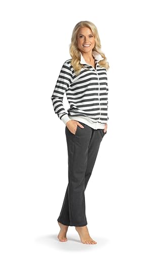 Consult-Tex Damen Pyjama Freizeitanzug Hausanzug Homewear Suit Jogginganzug Pyjama Baumwolle Reißverschluß DW770A 48-50 von Consult-Tex