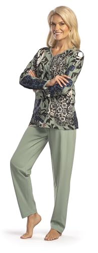 Consult-Tex Damen Pyjama Schlafanzug Baumwolle Langarm DW123 Größe 44/46 von Consult-Tex