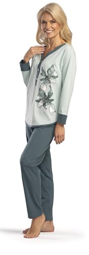 Consult-Tex Damen Pyjama Schlafanzug Baumwolle Langarm DW312 Gr.: 52 von Consult-Tex