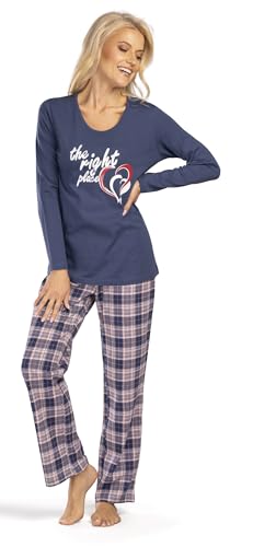 Consult-Tex Damen Pyjama Schlafanzug Set, Baumwolle-Jersey Langarm, DW600 Gr: 52/54 von Consult-Tex
