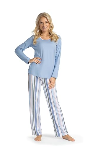 Consult-Tex Damen Pyjama Schlafanzug Set, Baumwolle-Jersey Langarm DF008 48/50 von Consult-Tex