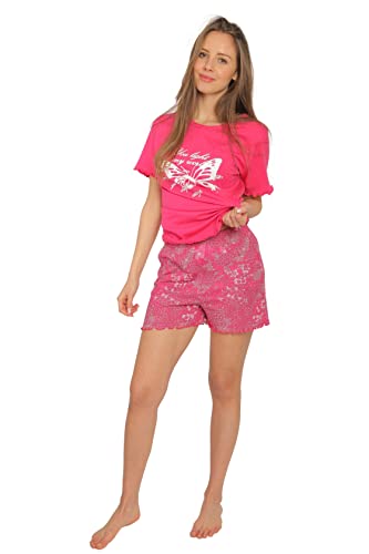 Consult-Tex Damen Shorty Pyjama Schlafanzug DF022, 100% Baumwolle-Jersey, Gr.: 48/50 von Consult-Tex