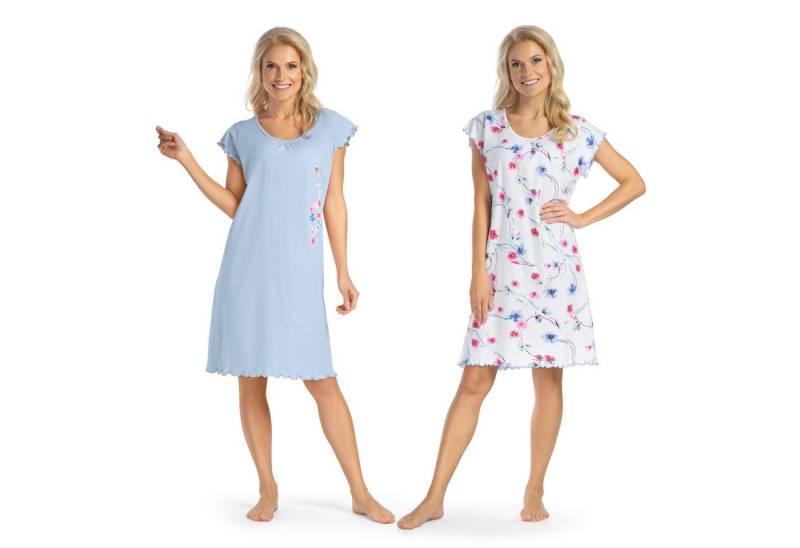 Consult-Tex Nachthemd Damen Nachthemd 2 Stück Packung DW946/947 (Set, 2-tlg., 2 Stück) bequem zu Tragen von Consult-Tex