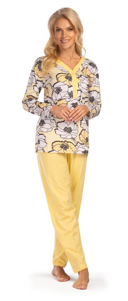 Consult-Tex Pyjama Damen Pyjama, Schlafanzug, Homewear Set DF419 (Packung) aus reiner Baumwolle-Jersey Qualität von Consult-Tex