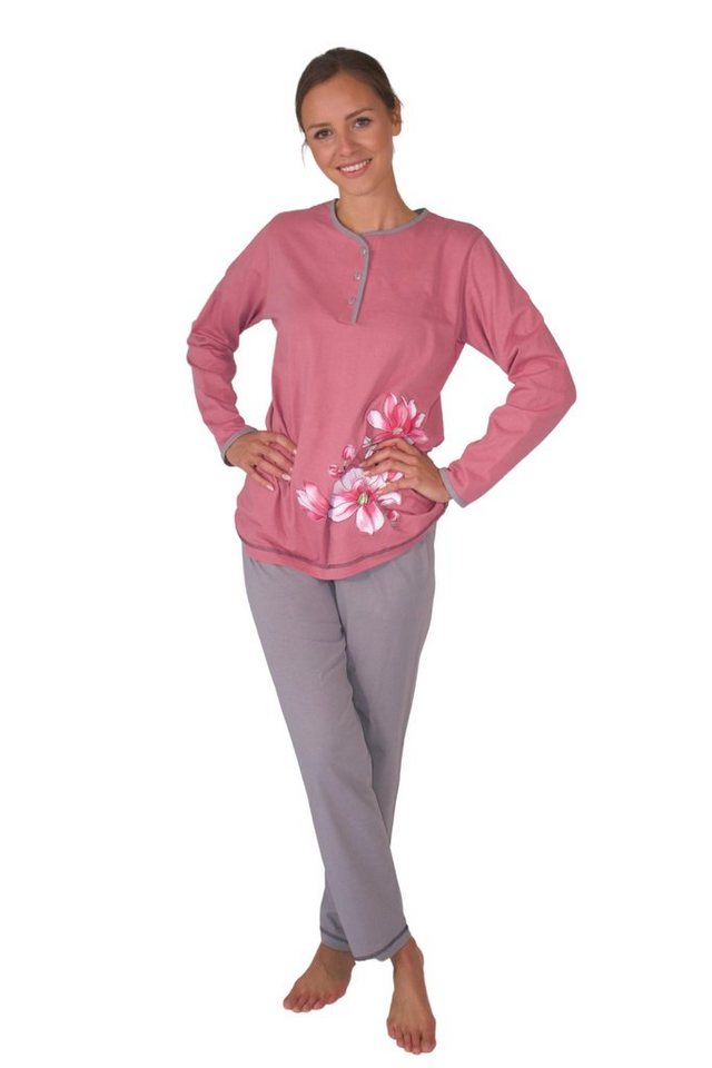 Consult-Tex Pyjama Damen Pyjama, Schlafanzug DW917 (Packung) aus reiner Baumwolle-Jersey Qualität von Consult-Tex