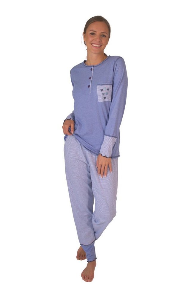 Consult-Tex Pyjama Damen Pyjama Schlafanzug DW330 (Packung, 2 tlg) aus weicher Baumwolle-Jersey Qualität von Consult-Tex