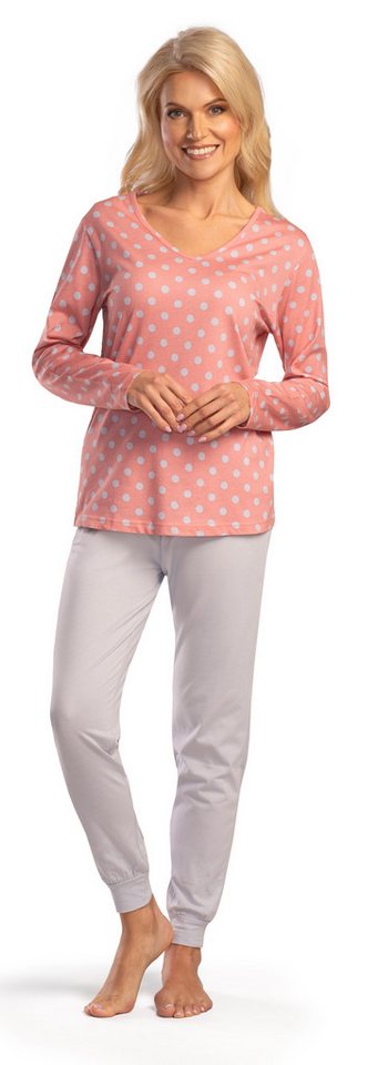 Consult-Tex Pyjama Damen Pyjama Schlafanzug Langarm (Spar-Set, 1 Stück) aus reiner Baumwolle von Consult-Tex