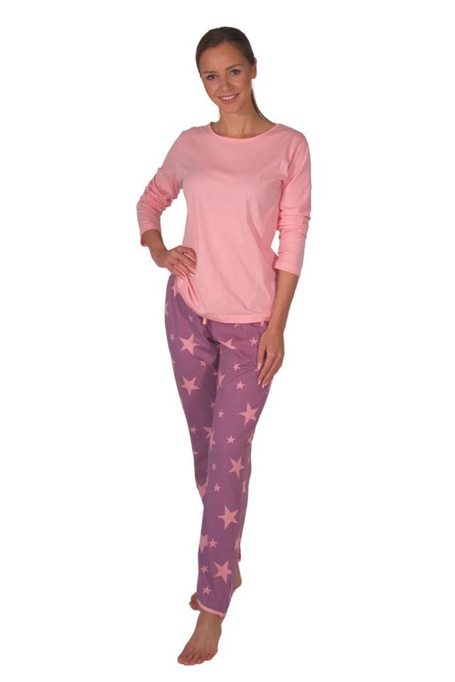 Consult-Tex Pyjama Damen Pyjama Schlafanzug SUN4 (Spar-Set, 2 tlg., 1 Set) aus reiner Baumwolle-Jersey von Consult-Tex