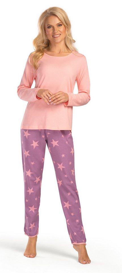 Consult-Tex Pyjama Damen Pyjama Schlafanzug SUN4 (Spar-Set, 2 tlg., 1 Set) aus reiner Baumwolle-Jersey von Consult-Tex