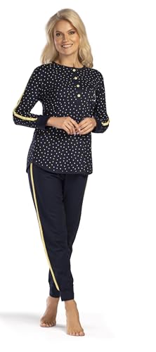 Consult-Tex Damen Pyjama Schlafanzug Baumwolle Langarm DW713 52/54 von Consult-Tex