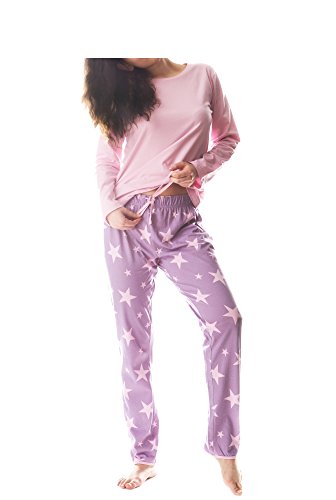 Consult-Tex Damen Pyjama Schlafanzug Baumwolle Langarm SUN4 40/42 von Consult-Tex