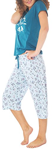 DamenBermuda Pyjama Schlafanzug DF006PET 36/38 Baumwolle Jersey von Consult-Tex