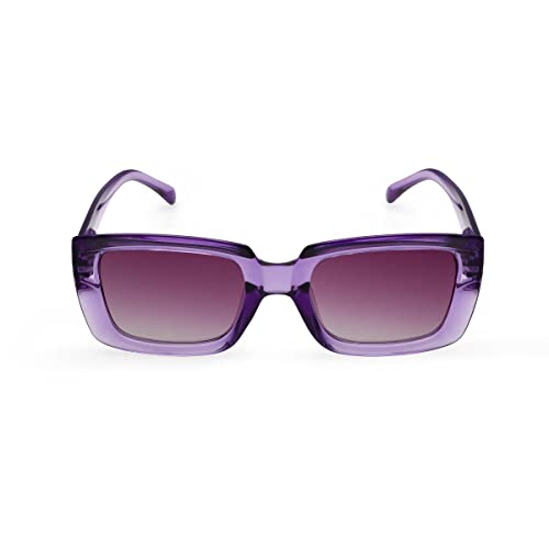 Contacta, Dafne Damen-Sonnenbrille mit polarisierten Gläsern, glänzend und halbtransparent, klare Sicht, Farbe Violett, Packung mit Brillenhalter, 24 g von Contacta