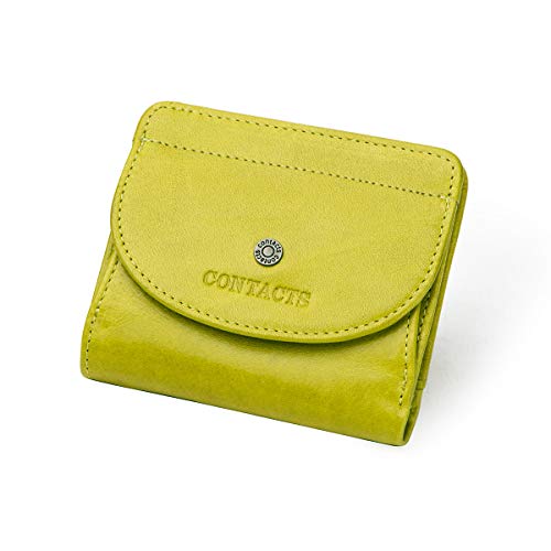 Contacts Echtes Leder Frauen Münzfach Karte Clutch Geldbörse (Gelb) von Contacts