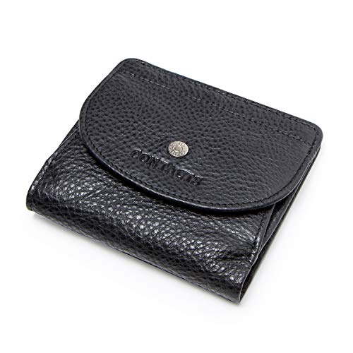 Contacts Echtes Leder Frauen Münzfach Karte Clutch Geldbörse (Schwarz) von Contacts