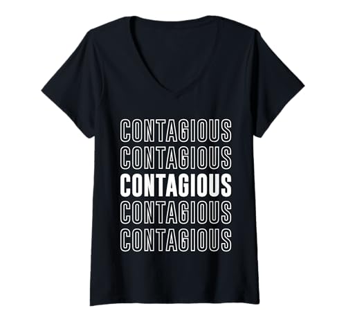 Damen Ansteckend T-Shirt mit V-Ausschnitt Damen Ansteckend T-Shirt mit V-Ausschnitt von Contagious Apparel