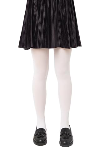 Conte elegant Velour Schicke Kinderstrumpfhose - Alltagsstrumpfhosen - Ballettstrumpfhosen - Ballett Strumpfhose Kinder - Tanzstrumpfhose für Mädchen - 60 DEN - 140-146 - Bianco - 1 Stück von Conte elegant