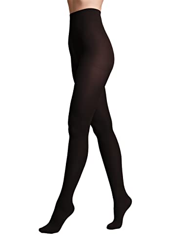 Conte elegant - Damenstrumpfhose - EPISODE - 80 DEN - Netzstrumpfhose - Gestrickte Mikrofaser - Samt - Weich - Feinstrumpfhose - Klassisch - Verstärkte Zehen Farbe Nero Größe 2 von Conte elegant