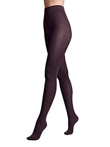 Conte elegant - Damenstrumpfhose - TRENDS - 150 DEN - Netzstrumpfhose - Umstandsmode - Zweilagige - Mikrofaserstruktur - Glatte - Einheitliche - Verstärkte Zehen Farbe Melanzana Größe 3 von Conte elegant