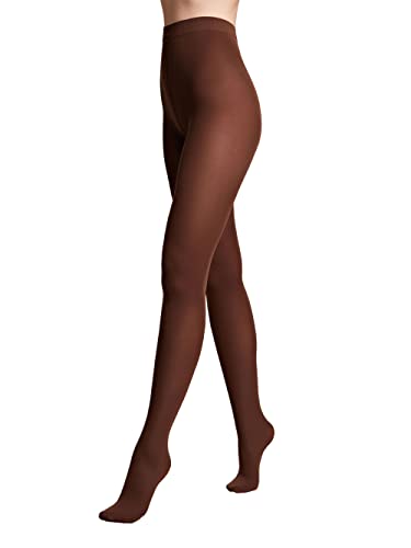 Conte elegant - Damenstrumpfhose - TRIUMF - 220 DEN - Netzstrumpfhose - Mikrofaser - Shapewear Damen Bauchweg - Tanzstrumpfhose - Gleichmäßig - Verstärkte Zehen Farbe Mocca Größe 2 von Conte elegant