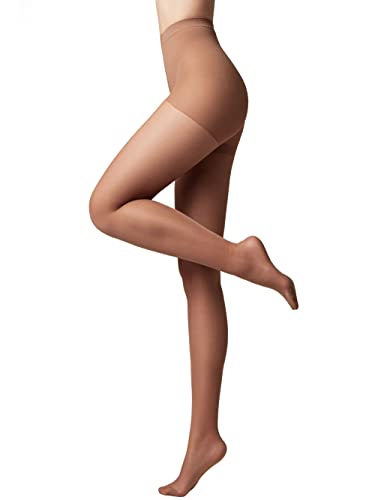 Conte elegant Damenstrumpfhose für empfindliche Haut mit Vitamin E - ACTIVE SOFT Lycra 20 DEN - Modellierende Wirkung Damen Feinstrumpfhose Strumpfhose - Einfarbig - Farbe Bronz Größe 4 von Conte elegant