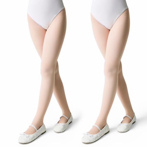 Conte elegant Mädchen Strumpfhose BALLET 70 DEN 2er-Pack Blickdichte Kinder Strumpfhosen aus 3D Mikrofaser für Tanz Ballett & Gymnastik Mit Elastischem Bund und Flachen Nähten, Perfekt für Schule von Conte elegant