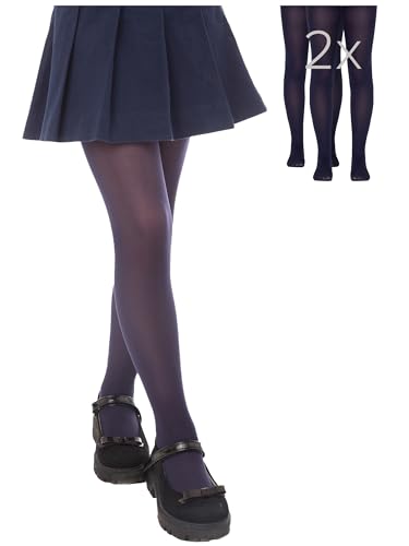 Conte elegant Princess Schicke Kinderstrumpfhose - Alltagsstrumpfhosen - Ballettstrumpfhosen - Ballett Strumpfhose Kinder - Tanzstrumpfhose für Mädchen - 40 DEN - 104-110 - Marino - 2 Stück von Conte elegant