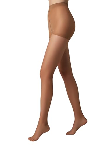Conte elegant - Strumpfhose Balance Push Up Effekt - Damen Strümpfe 15DEN - Bauchmodellierung, Hohe Taille Butt Lift, Feines Weiches Material Pantyhose für Frauen - Braun - Größe 3 von Conte elegant