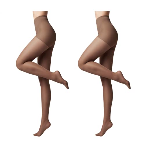Conte elegant modellierende Damenstrumpfhose 2er Pack - ACTIVE 20 DEN - Stimuliert die Blutzirkulation formende Feinstrumpfhose Damen Strumpfhose - Farbe Shade Größe 4 von Conte elegant
