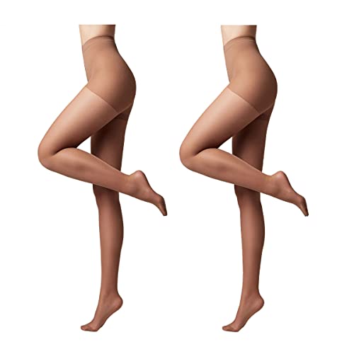 Conte elegant modellierende Damenstrumpfhose 2er Pack - ACTIVE 40 DEN - Stimuliert die Blutzirkulation formende Feinstrumpfhose Damen Strumpfhose - Farbe Bronz Größe 4 von Conte elegant