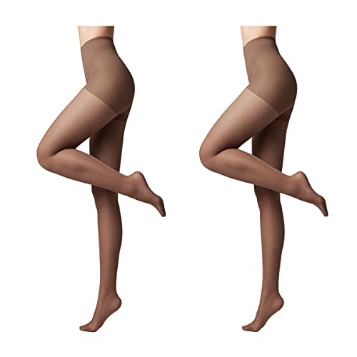 Conte elegant modellierende Damenstrumpfhose 2er Pack - ACTIVE 40 DEN - Stimuliert die Blutzirkulation formende Feinstrumpfhose Damen Strumpfhose - Farbe Shade Größe 3 von Conte elegant