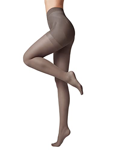 Conte elegant modellierende Damenstrumpfhose mit Push-up Effekt - X-PRESS 20 DEN - Formende Feinstrumpfhose Damen Strumpfhose - Einfarbig - Farbe Grafit Größe 5 von Conte elegant