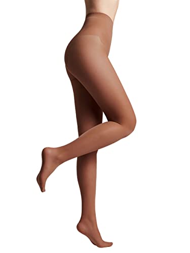 Conte elegant seidige Damenstrumpfhose mit verstärktem Höschen - BIKINI 40 DEN - Feinstrumpfhose Damen Strumpfhose extrem elastisch - Farbe Mocca Größe 3 von Conte elegant