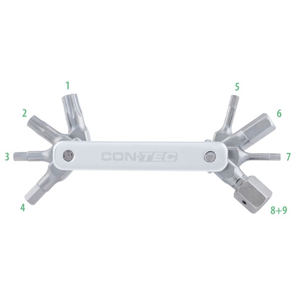 CONTEC - Multifunktionswerkzeug TFR - Buster 9 - Multi-Tool silber CONTEC - Multifunktionswerkzeug TFR - Buster 9 - Multi-Tool silber von Contec