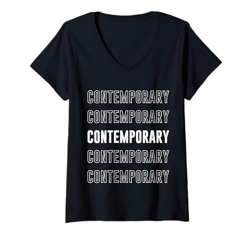 Damen Zeitgenössisch T-Shirt mit V-Ausschnitt von Contemporary Apparel