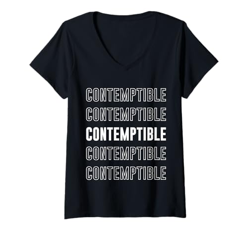 Damen Verächtlich T-Shirt mit V-Ausschnitt Damen Verächtlich T-Shirt mit V-Ausschnitt von Contemptible Apparel