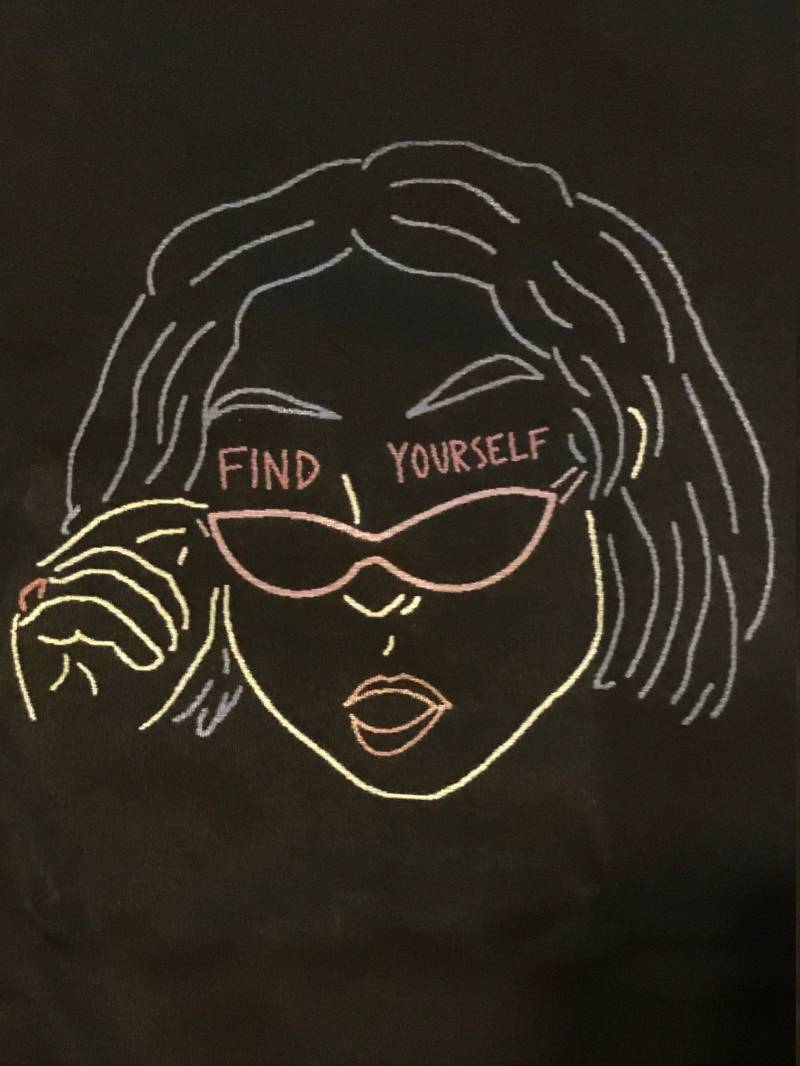 Find Yourself Unisex Herren Damen Jugend Schwarz Kurzarm Custom von ContentGraphics