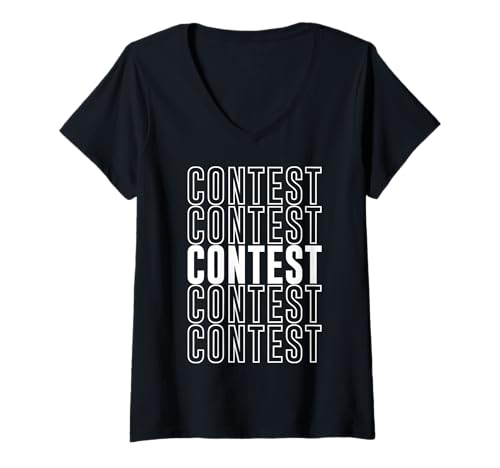 Damen Wettbewerb T-Shirt mit V-Ausschnitt von Contest Apparel