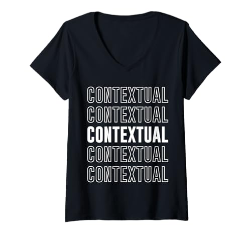 Damen Kontextuell T-Shirt mit V-Ausschnitt Damen Kontextuell T-Shirt mit V-Ausschnitt von Contextual Apparel