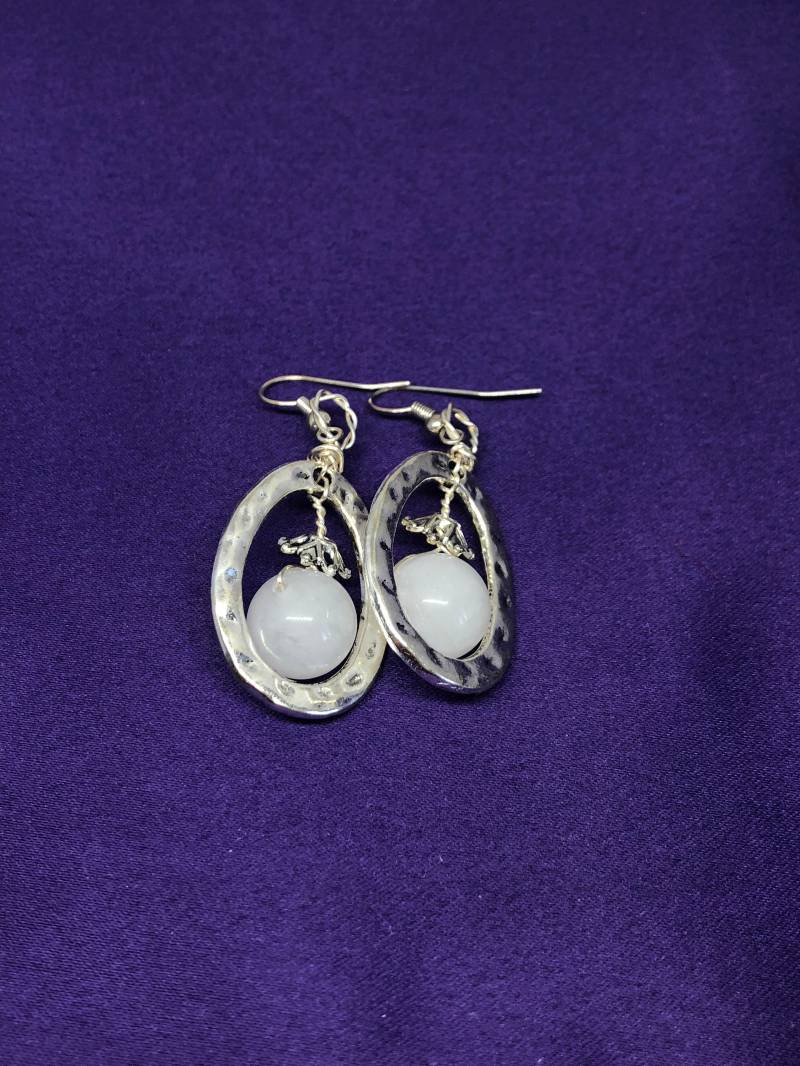Klare Quarz Creolen Handgefertigte Ohrringe Boho Kristall Schmuck Heilung Turqoise Klare Quarz Creolen Handgefertigte Ohrringe Boho Kristall Schmuck Heilung Turqoise von ContinentClo