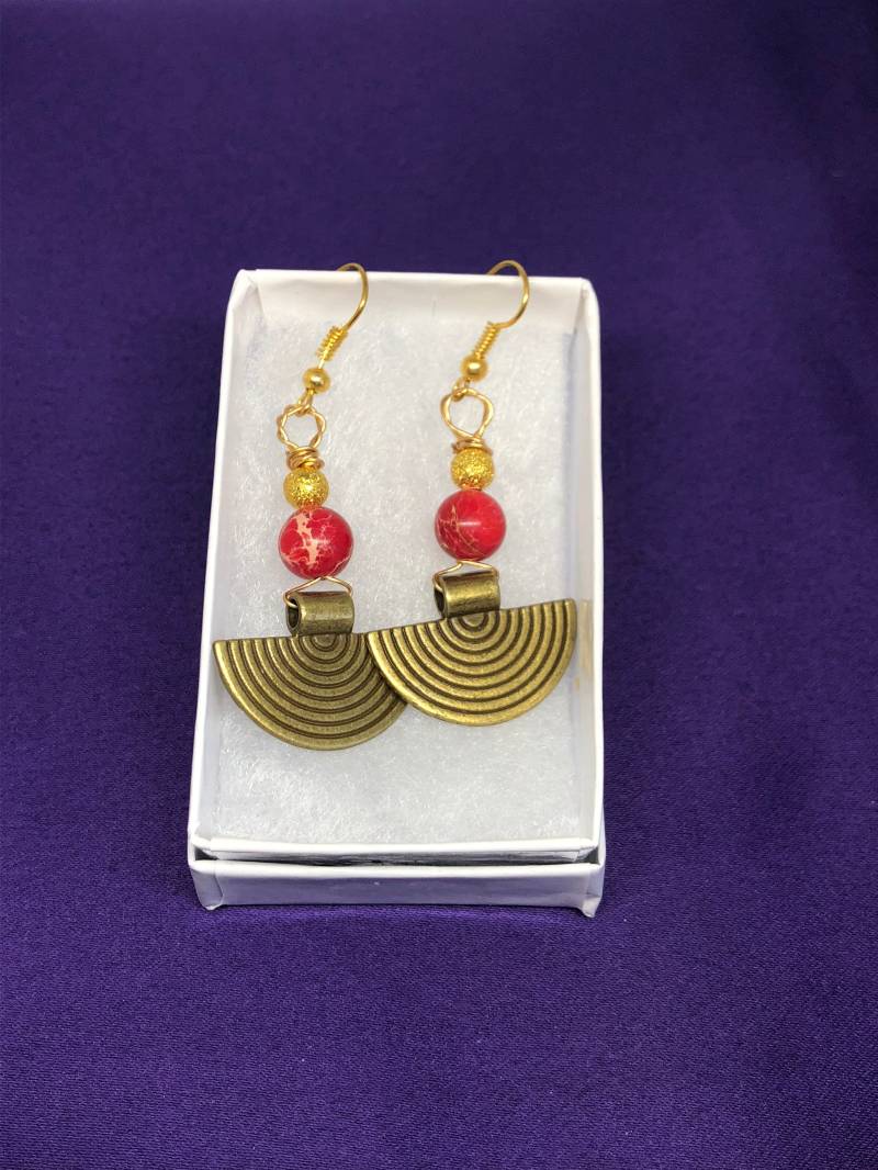 Weihnachten Geschenk Kristall Ohrringe Rot Jaspis Silber Schmuck Heilung Weihnachten Geschenk Kristall Ohrringe Rot Jaspis Silber Schmuck Heilung von ContinentClo