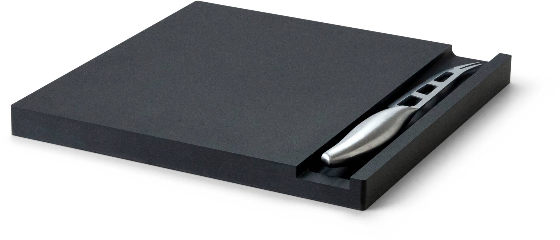 Continenta Käsebrett "mit Messer, Duracore schwarz" hochwertige Verarbeitung, inkl. Käsemesser von Continenta